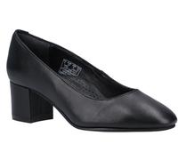 Hush Puppies Anna Black Court Ladies Shoes Leather