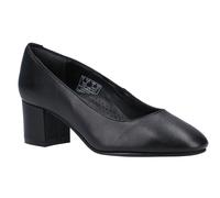 Hush Puppies Anna Wide Leather Women's Black Heels UK 8