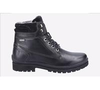 Hush Puppies Annay Leather Boots Womens - Black - Size UK 5