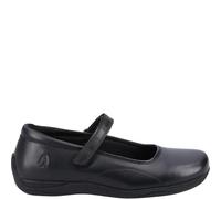 Hush Puppies ARIA Girls Leather School Shoes Black - UK 12.5 (Small Kids)