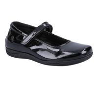 Hush Puppies Aria Patent JNR Leather Girls's Black Shoes - Size UK 12