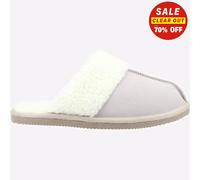 Hush Puppies Arianna Beige Mule Ladies Slippers Suede Leather