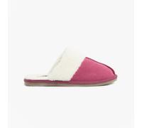 Hush Puppies Arianna Womens Suede Slip-On Memory Foam Pink Mule Slippers
