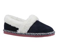 Hush Puppies Ariel Suede Womens Navy Slippers - Size UK 4