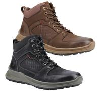 Hush Puppies Arnie Ankle Lace Up Leather Boots - Brown - UK 8 / EU 42