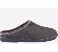 (Grey, 8 (Adults')) Hush Puppies Ashton Suede Men's Grey Slippers