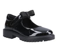 Hush Puppies Astrid Bow Leather Girls's Black Shoes - Size UK 2