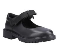Hush Puppies Astrid Bow Leather Girls's Black Shoes - Size UK 5