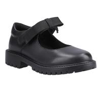 Hush Puppies Astrid Bow Leather Girls's Black Shoes - Size UK 6