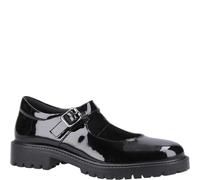 Hush Puppies AURORA PATENT Girls Shoes Black Leather - Size UK 3