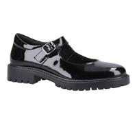 Hush Puppies Aurora Patent Junior Leather Girls's Black Shoes - Size UK 2