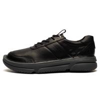 Hush Puppies Baylor Men's Leather Shoes Men's Trainers, Size 9 In Black / Charcoal