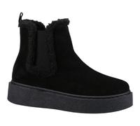 Hush Puppies Bella Suede WoMens Black Flat Chelsea Boots - Size UK 3