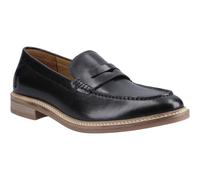 Hush Puppies Benedict Leather Mens Black Loafers - Size UK 6