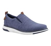Hush Puppies Benny Canvas Mens Navy Loafers - Size UK 6
