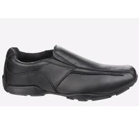 Hush Puppies Bespoke Sr Kids Black Leather Shoe - Size 7 UK - Black