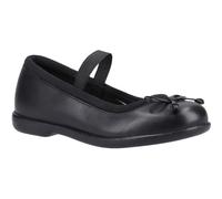 Hush Puppies Betty Leather Junior Black Shoes UK 2