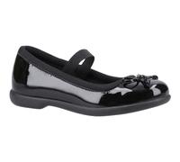 Hush Puppies Betty Patent Junior Shoe, Black, 1 UK Child