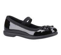 Hush Puppies Betty Patent Junior Shoe, Black, 2 UK Child