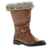 Hush Puppies Bonnie MEMORY FOAM Boots Womens - Tan Leather - Size UK 4