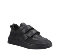 Hush Puppies Boys Daxton Touch Fast Black Leather School Shoes UK 10 - UK 6 (Black, UK Footwear Size System, Big Kid, Men, Numeric, Medium, 6)