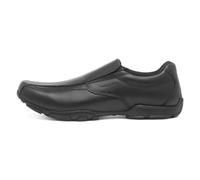 Hush Puppies Boys School Shoes ELIJAH Leather Memory Foam Slip-On Black UK 4