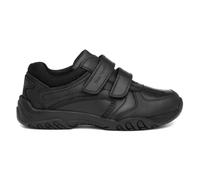 Hush Puppies Boys Shoes Black Kids School Easy Fasten Leather Jezza SIZE