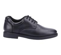 Hush Puppies Boys Tim Leather School Shoes - Black