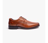 Hush Puppies Brandon Mens Leather Lace-Up Memory Foam Formal Tan Derby Shoes