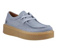 Bridie Textile Mocc Toe Hush Puppies Light Blue 7