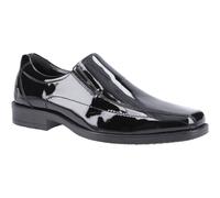 Hush Puppies Brody Leather Mens Black Slip-On Shoes - Size UK 8