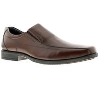 (Brown, 9 (Adults')) Hush Puppies Brody Leather Men's Chocolate Slip-On Shoes