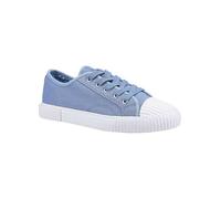 Hush Puppies Brooke Blue Canvas Trainers Blue