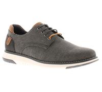 Hush Puppies Bruce Men's Grey & Brown Canvas 4 Eyelet Shoes, Size: 7