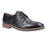 Hush Puppies Bryson Mens Black Wing Tip Brogue Smart Leather Lace Up Shoes