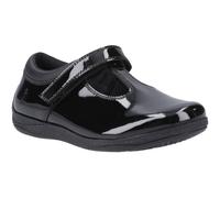 (Black, 1.5 (Adults')) Hush Puppies Caitlin T-Bar Leather Girls's Black Shoes