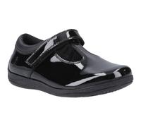 Hush Puppies Caitlin T-Bar Leather Girls's Black Shoes - Size UK 2.5