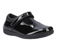 Hush Puppies Caitlin T-Bar Leather Girls's Black Shoes - Size UK 7