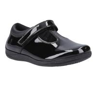 Hush Puppies Caitlin T-Bar Patent Jnr Black