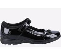 (UK 4, Black) Hush Puppies CARRIE Girls School Shoes Black
