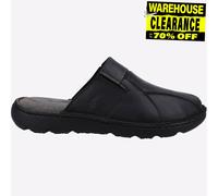 Hush Puppies Carson Mule Mens Classic Casual Lifestyle Leather Sandal Black