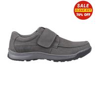 Hush Puppies Casper Comfort Strap Memory Foam Men's Shoes Men's Trainers, Size 6 In Grey Nubuck