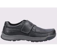 Hush Puppies Casper Touch Fastening Mens Shoes - Black Leather - Size 8 (UK Shoe)