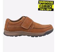 (Brown, 6 (Adults')) Hush Puppies Casper Leather Men's Tan Nubuck Loafers