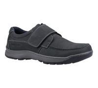 Hush Puppies Casper Touch Fastening Shoes Navy Nubuck