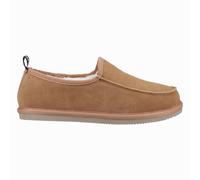 Hush Puppies Charles Mens MEMORY FOAM Winter Comfort Suede Loafer Slippers Tan