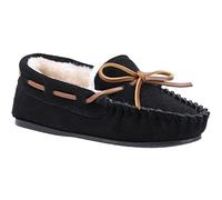 Hush Puppies Childrens/Kids Addison Suede Slippers (1 UK) (Black)