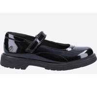 Hush Puppies Girls School Shoes Tally Junior Patent - Rip-Tape, Black Patent - Size 10