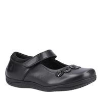 Hush Puppies CHRISTINA JUNIOR Girls Shoes Black Leather - Size UK 2
