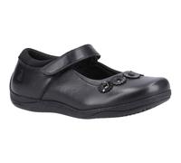 Hush Puppies Kids' Christina Leather Moc Toe Shoes UK2 EU34 Black